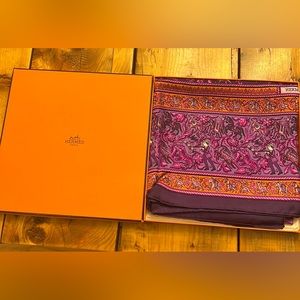 Hermes Silk Scarf. 34x34